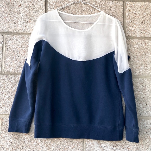 Urban Outfitters Colorblock Transparent Sweatshirt - Picture 2 of 4